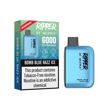 RIPPER BOMB BLUE RAZZ ICE DISPOSABLE -  6000 PUFFS